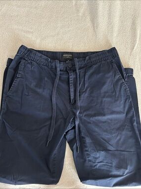 Banana Republic Men's Navy Drawstring Jogger Pants